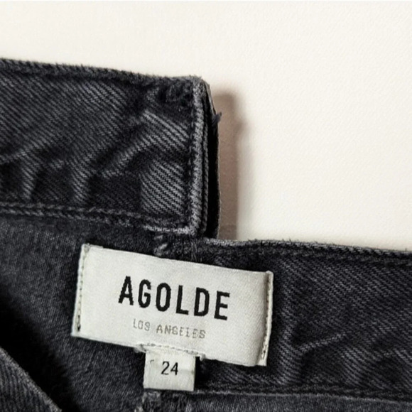 AGOLDE Criss Cross Jeans Black Straight Leg 24 - Picture 14 of 15